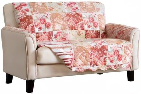 Great Bay Home Reversible Floral Patchwork Loveseat Furniture Protector - Image 7