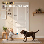 KAFENDA Heavy Duty Zinc Alloy Door Security Lock, Limited Opening Safety Latch for Home Apartment Hotel, Anti-Pry Door Reinforcement Lock (Satin Silver)