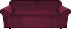 H.VERSAILTEX Stretch Velvet Sofa Covers Large Couch Covers Sofa Slipcovers by HVERSAILTEX