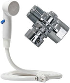 Rinse Ace Snap 'N Spray Quick-Connect and Detachable Shower Hose with On/Off Sprayer, White, 6-Foot