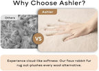 Ashler HOME DECO Ultra Soft Faux Rabbit Fur Chair Couch Cover Area Rug - Image 3