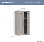 ClosetMaid Modular Storage 21.38-inch W 3-Shelf Storage Cabinet with Doors, Smoky Taupe