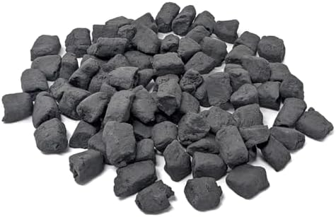 Midwest Hearth Ceramic Embers for Gas Fireplace (1-lb Bag, Black)