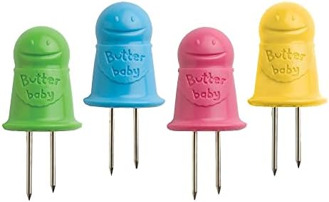 Talisman Designs Butter Baby | Interlocking Stainless Steel Picks | Multicolor | Corn on the Cob, Utensil | Corn Holders | Corn Skewers