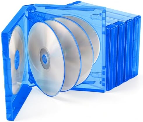 4 Pack Multi Disc Replacement Cases, 8 Disc Capacity, 26mm Thick