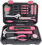 Apollo Tools 39 Piece General Household Tool Set, Pink DT9711P