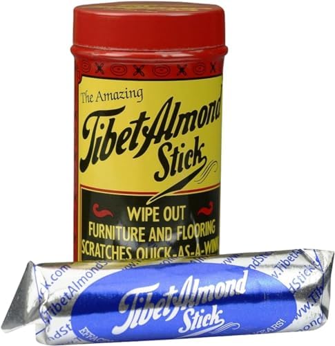 Tibet Almond Stick Scratch Remover - Touch Up and Repair Hardwood, Furniture, Floors Instantly - All-In-One Kit for Restoration of Cabinets, Vinyl, and More - Odorless, Colorless, Non-Toxic