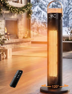 Uthfy 25'' Space Heaters for Indoor Use, 1500W Electric Heaters, 24H Timer