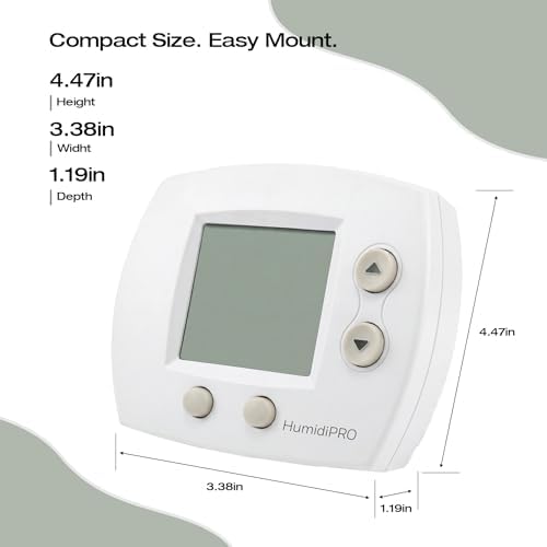 H6062 Programmable Digital Humidity Controller with Automatic Window Frost Protection, Manual and Dehumidify Modes, for Whole-Home Humidifier or Dehumidifier, Backlit Display