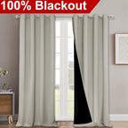 NICETOWN Full Shading Curtains 90 inches Long 2 Panels Set - Image 2