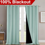 NICETOWN 100% Blackout Blinds, Aqua Blue, Laundry Room Decor Window Treatment - Image 2