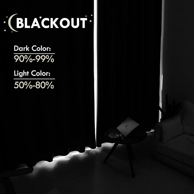 DWCN Grey Blackout Curtains for Bedroom –Rod Pocket Thermal Insulated Room - Image 3