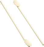Restaurantware-Bar Lux 7.5 Inch Spoon Straws, 2 Food-Grade Reusable Cocktail Straws - Built-In Spoon, Dishwashable, Gold-Plated Stainless Steel Cocktail Spoons, For Drinking And Stirring,