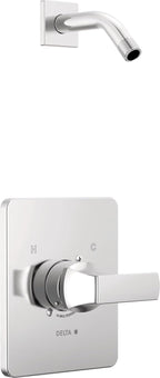 Delta Faucet Velum 14 Series Single-Function Black Shower Valve Trim Kit, Shower Handle, Delta Shower Trim Kit, Matte Black T14237-BLLHD (Shower Head and Valve Not Included)