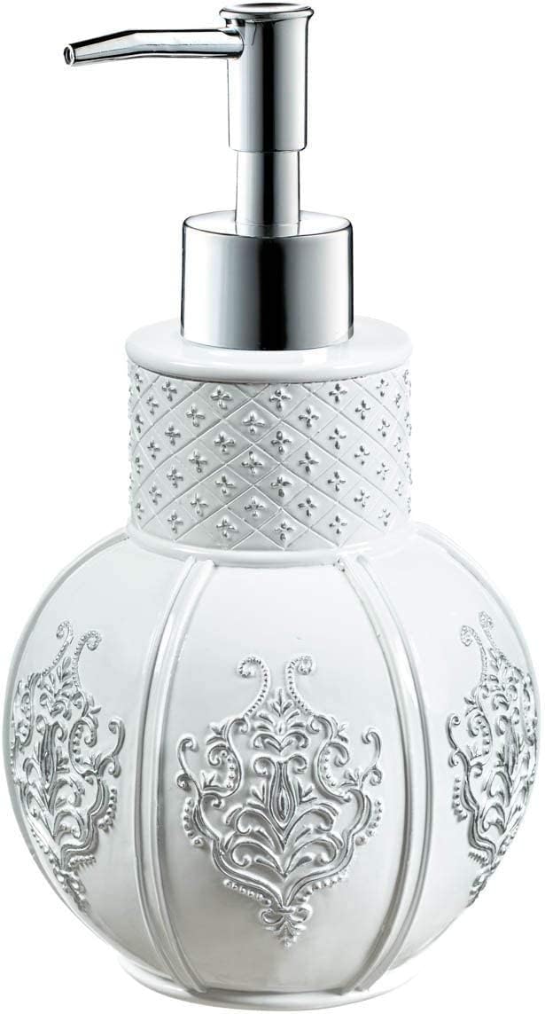 Creative Scents Vintage White 4 Piece Resin Bathroom Accessories Set