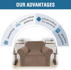 H.VERSAILTEX Stretch Velvet Armchair Cover Couch Covers 1 Cushion Chair - Image 5