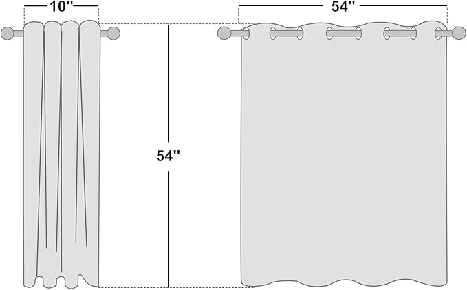 NICETOWN Bedroom Sheer Curtains 54 inch Length - Image 2