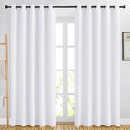 NICETOWN 84 inch Long White Curtains by NICETOWN
