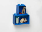 Room Copenhagen, LEGO Brick Shelf Box - Stackable or Mountable Storage Compartment - 8 Stud, Blue