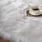 ORINOVA White Fluffy Washable Shag Area Rugs - Image 4