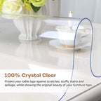 RostiKong 36 x 54 Inch Clear Table Cover Protector Rectangular Plastic Vinyl Roll Kitchen Dining Room Table Cloths Office Desk Pad Kitchen Floor Highchair Mat Outdoor Party Tablecloth Picnic Table Mat