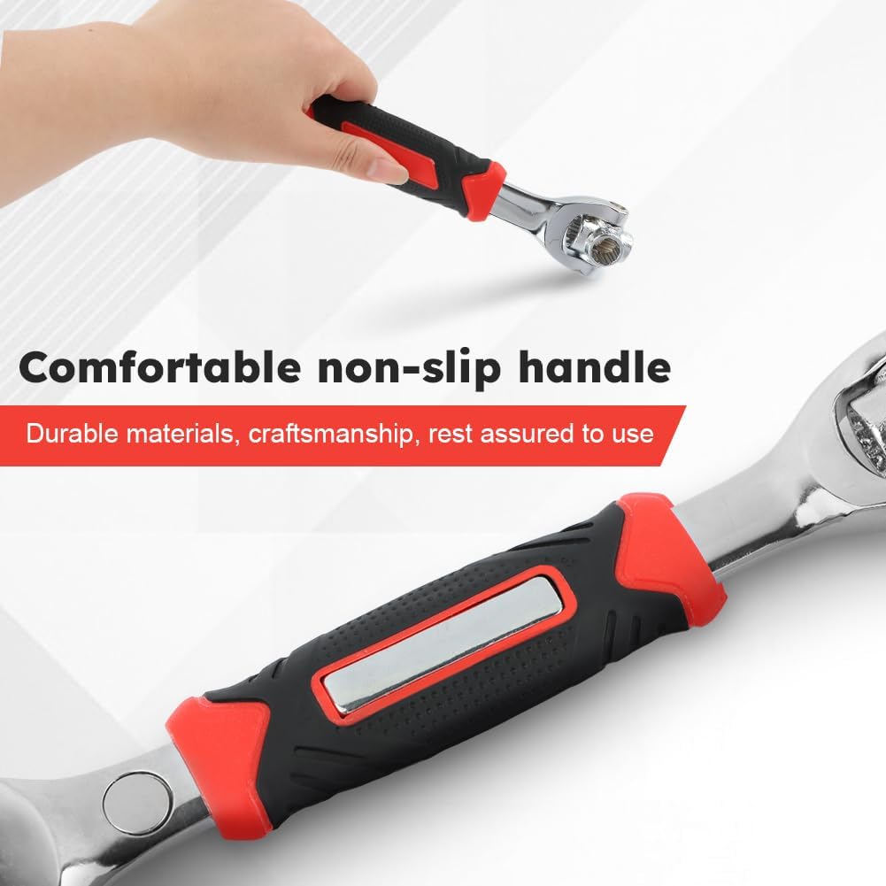 52 in 1 Universal Socket Wrench with Gloves, 360° Rotating Spanner
