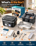 Cordless Electric Lunch Box Rechargeable for Men, 1.4L