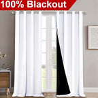 NICETOWN Full Shading Curtains 90 inches Long 2 Panels Set - Image 2