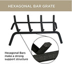 Panacea Products Corp 18" Black Wrought Iron Fireplace Grate 15450Tv
