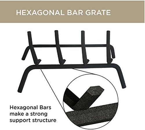 Panacea Products Corp 18" Black Wrought Iron Fireplace Grate 15450Tv