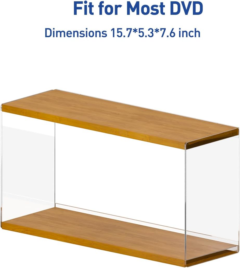 Modular Stackable DVD Storage, DVD Holder, Retro Walnut-colored MDF Video Game Rack, Blu Ray Disc Tower, Organizer for Video Game Media/Movie Cases/VHS Box
