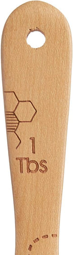 Talisman Designs Laser Etched Beechwood Measuring Spoons | Set of 4 | Honey Bee Design | Natural Wooden Measuring Spoons Set | Cute & Functional Kitchen Tools