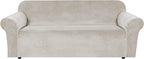 H.VERSAILTEX Stretch Velvet Sofa Covers Large Couch Covers Sofa Slipcovers by HVERSAILTEX