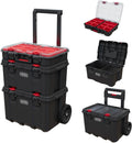 Keter Stack N Rolling Tool Box Modular Storage System 3 Piece