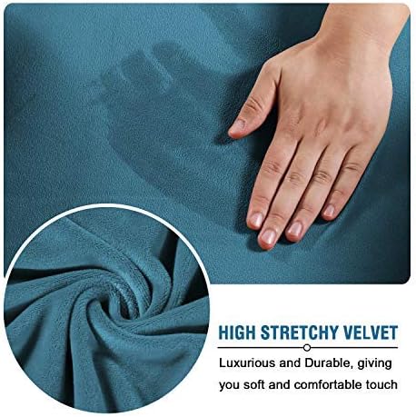 H.VERSAILTEX Real Velvet Plush 3 Piece Stretch Sofa Covers Couch Covers - Image 4