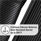 All-Clad Professional Silicone Grip Set, 500°F Heat Resistance, Black/Grey, 2pc