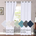 H.VERSAILTEX Grommet Privacy Linen Curtains 2 Pieces Total Size 104 Inch Wide - Image 9