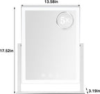 ViKert Vanity Mirror with Lights,Makeup Mirror with 5X Magnification Mirror, Light up Desk Mirror, Led Mirror for Desks, Makeup Vanity Mirror, 3 Color, Touch Control
