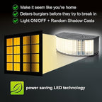 Attendance Simulator - DIY Home Security System That Casts Shadows on Curtains or Walls to Deter burglars Before They Try to Break in - Security Light for Home Safety - Wood-Look Beech