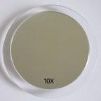 SANTOO 10X Magnifying Mirror - with 3 Mounting Suction Cups - Used for Precise Makeup - Eyebrows/Tweezing - Blackhead/Blemish Removal - Bathroom/Travel Makeup Mirror - 6 Inch Round