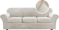 H.VERSAILTEX High Stretch Sofa Slipcover 4 Piece Cover Velvet Furniture by HVERSAILTEX