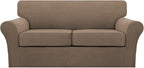 Turquoize 3 Piece Sofa Covers for 2 Cushion Couch Sofa Slipcover Soft Couch by Turquoize