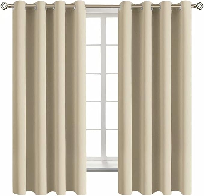 BGment Room Darkening Curtains 63 Inches Long by BGment