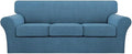 Turquoize 4 Piece Sofa Covers for 3 Cushion Couch Sofa Slipcover Soft Couch by Turquoize