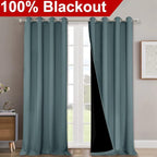 NICETOWN Aqua 100% Blackout Curtains - Image 2