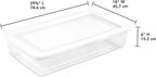 Sterilite Storage Box, Stackable Clear Plastic Bins, 41 Quart, 6-Pack
