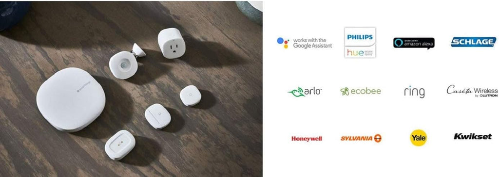 SmartThings Hub 3rd Generation [GP-U999SJVLGDA] Smart Home Automation Hub Home Monitoring Smart Devices - Alexa Google Home Compatible - Zigbee, Z-Wave, Cloud to Cloud Protocols – White