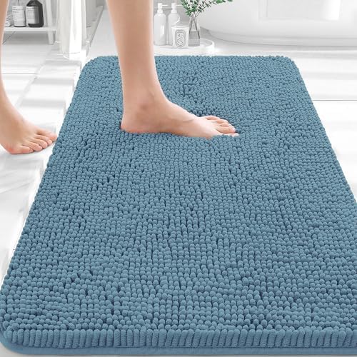 OLANLY Bathroom Rugs 36x24, Extra Soft Absorbent Chenille Bath Rugs