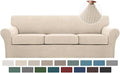 Turquoize 4 Piece Sofa Covers For 3 Cushion Couch Sofa Slipcover Soft Couch by Turquoize