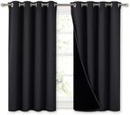 NICETOWN 100% Blackout Curtains 45 inches Length, 2 Thick Layers Completely by NICETOWN